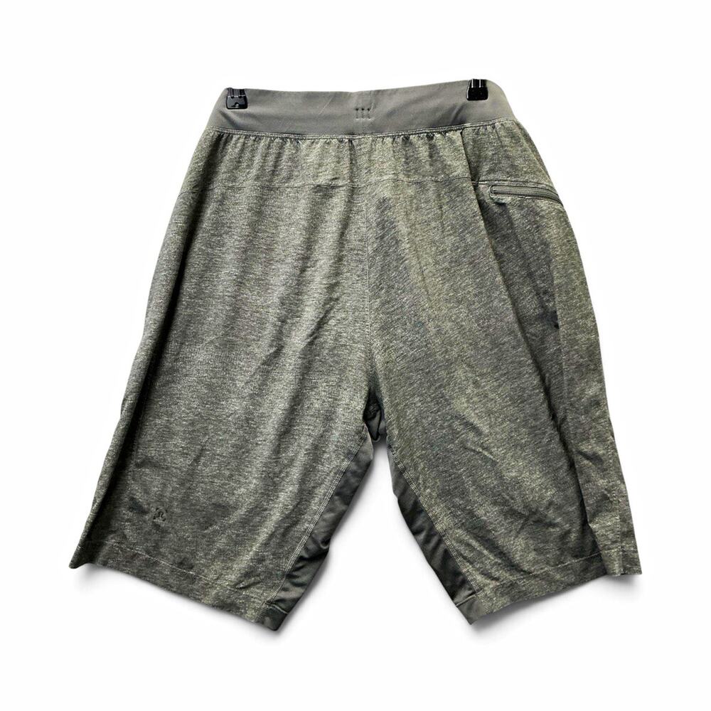 lululemon Men’s Gray Solid Jersey Polyester Gym & Training Shorts Size M Pockets
